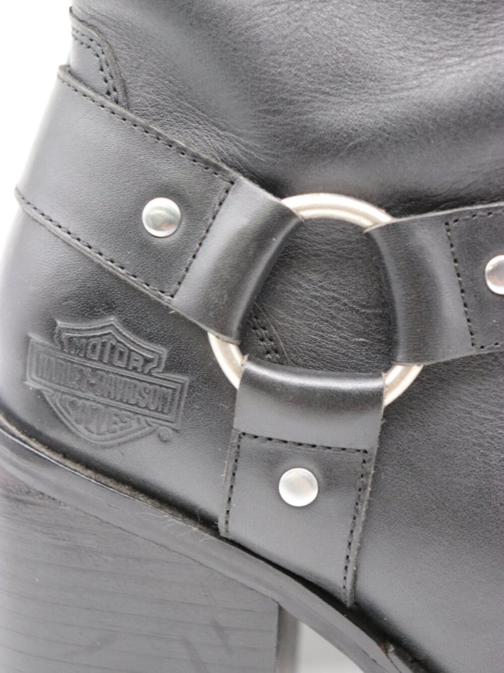 Harley-Davidson Zelta Harness Women’s Size 6.5 M Black Leather Heeled  Boots - Picture 4 of 12